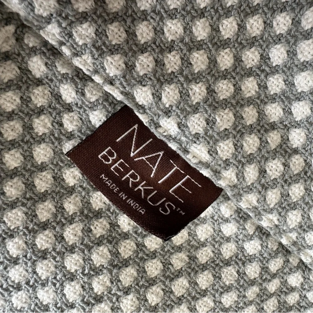 Woven Curtain Panel Gray/ White - Nate Berkus set of 2